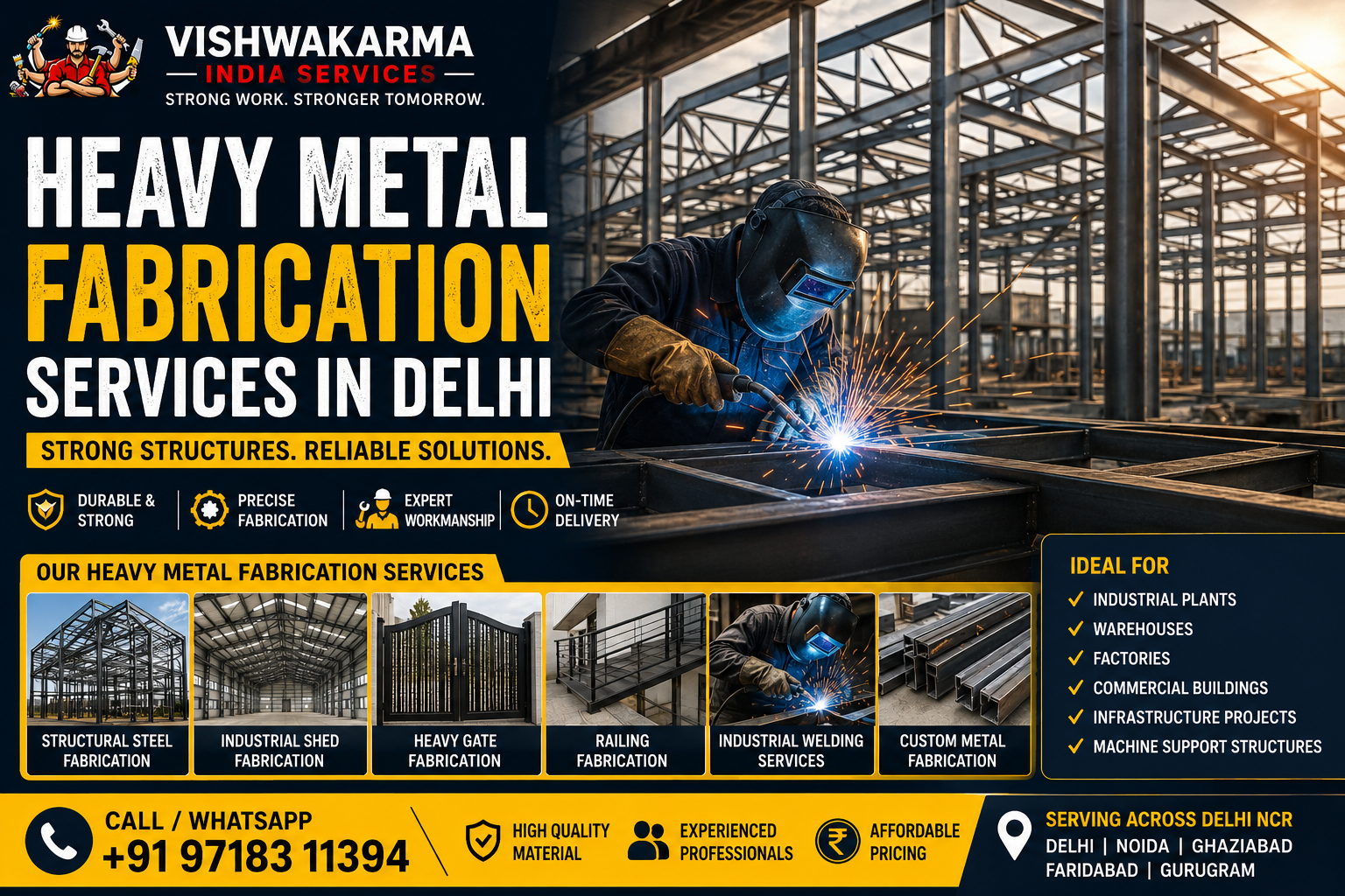 Heavy Metal Fabrication Services in Delhi – Reliable Industrial & Structural Fabrication Solutions